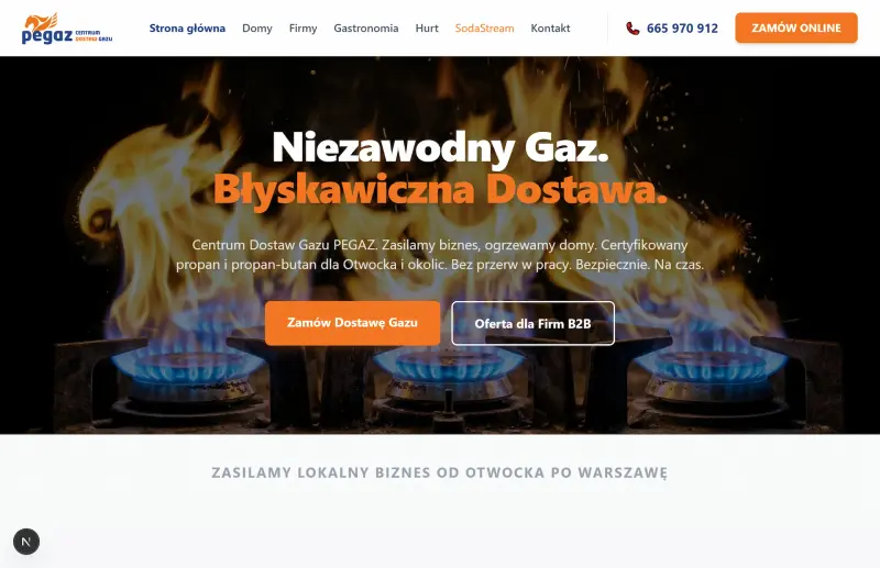 Gaz Otwock – Aplikacja B2B